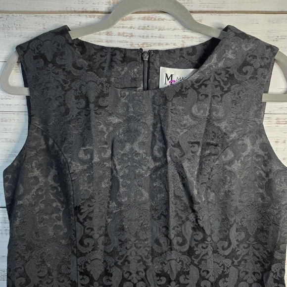 Maggie Sweet Elegant Black Knee Length Sleeveless Dress Size Small Petite - Picture 3 of 4